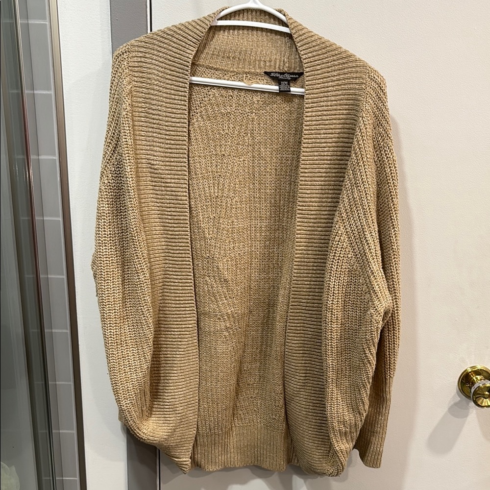 Streetwear Society Beige Open-Front Cardigan
